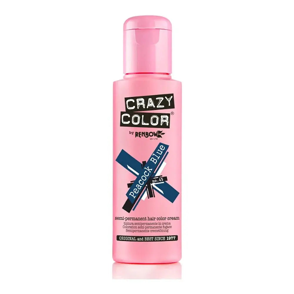 Crazy Color - Semi Permanent Hair Cream - 45 Peacock Blue