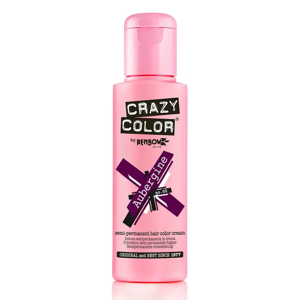 Crazy Color - Semi Permanent Hair Cream - 50 Aubergine