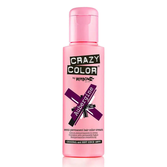 Crazy Color - Semi Permanent Hair Cream - 50 Aubergine