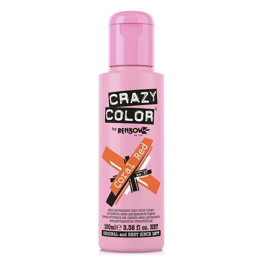 Crazy Color - Semi Permanent Hair Cream - 57 Coral Red