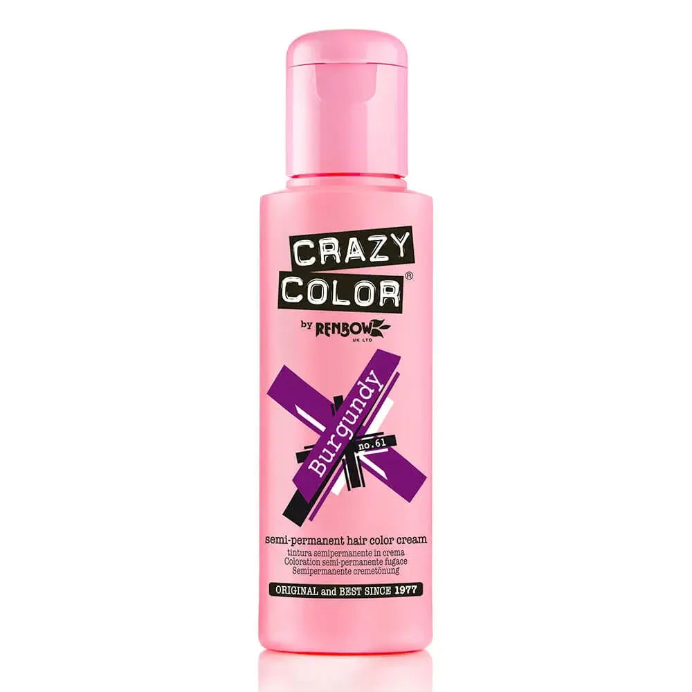 Crazy Color - Semi Permanent Hair Cream - 61 Burgundy