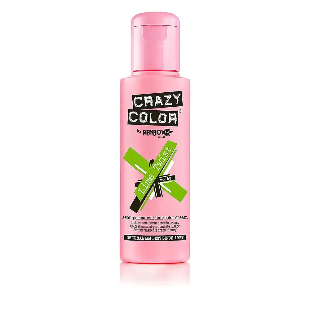 Crazy Color - Semi Permanent Hair Cream - 68 Lime Twist