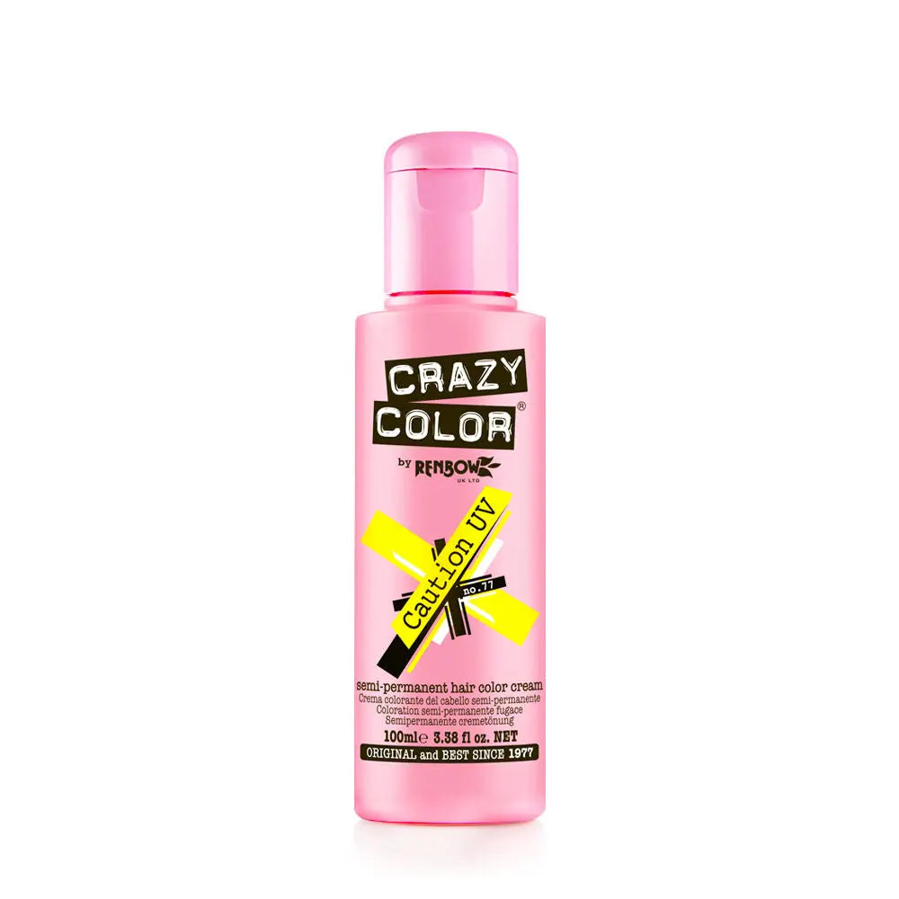 Crazy Color - Semi Permanent Hair Cream - 77 Caution UV