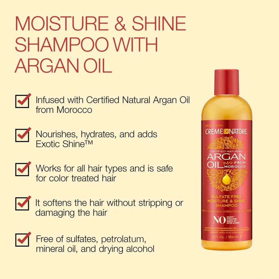 Creme of Nature - Of Argan Oil Sulfate-Free Moisture & Shine Shampoo