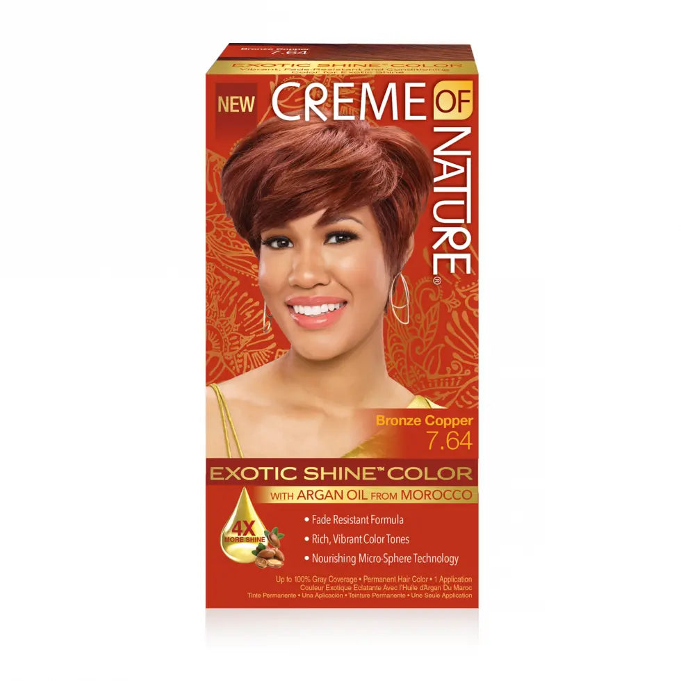 Creme of Nature - Of Exotic Shine™ Hair Colour With Argan Oil From Morocco - 7.64 Bronze Copper