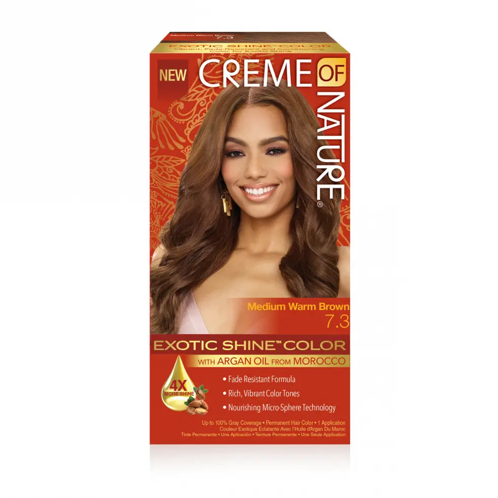 Creme of Nature - Of Exotic Shine™ Hair Colour With Argan Oil From Morocco - 7.3 Medium Warm Brown