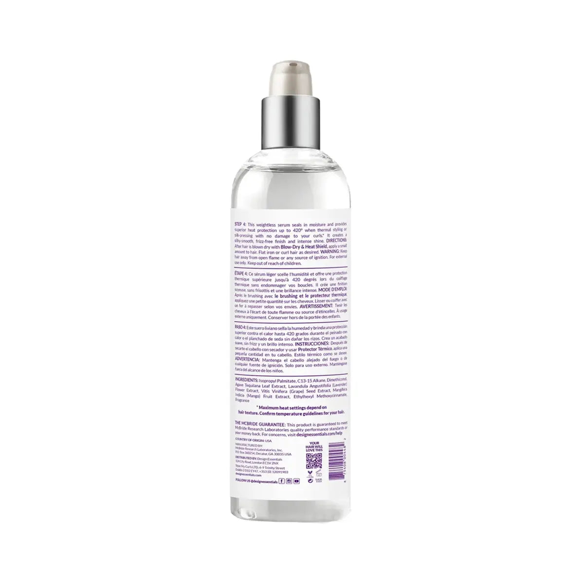 Design Essentials - Agave & Lavender Weightless Thermal Protectant Serum