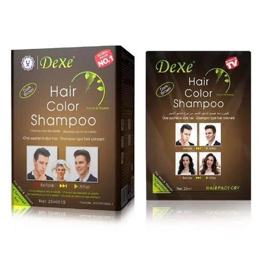 Dexe - Dark Brown Hair Colour Shampoo 25ml Sachets x 10