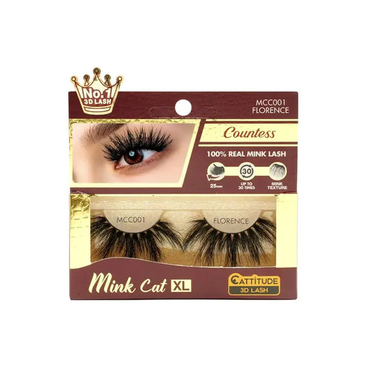 Ebin - Mink Cat XL 3D Strip Eyelashes - Florence MCC001