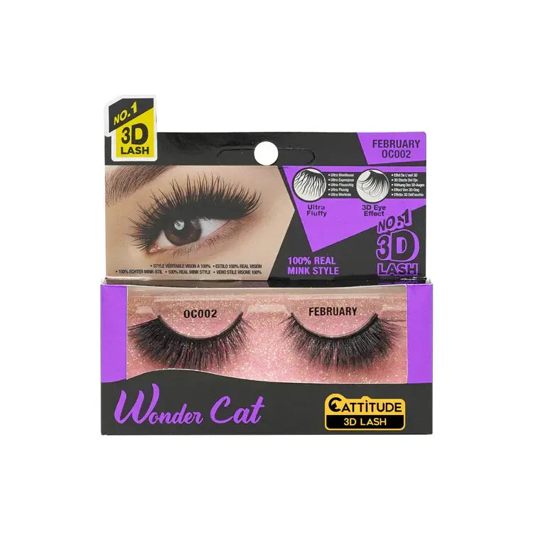 Ebin - Wonder Cat Strip Eyelashes - February OC002