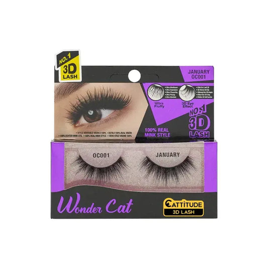 Ebin - Wonder Cat Strip Eyelashes - January OC001