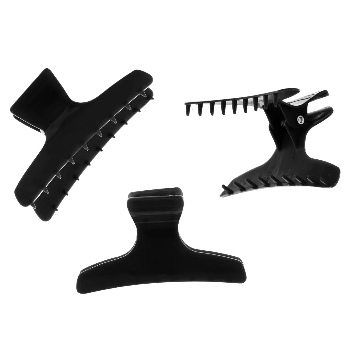 Hairtools - Hair Tools Butterfly Clamps Large Black 12 Pack
