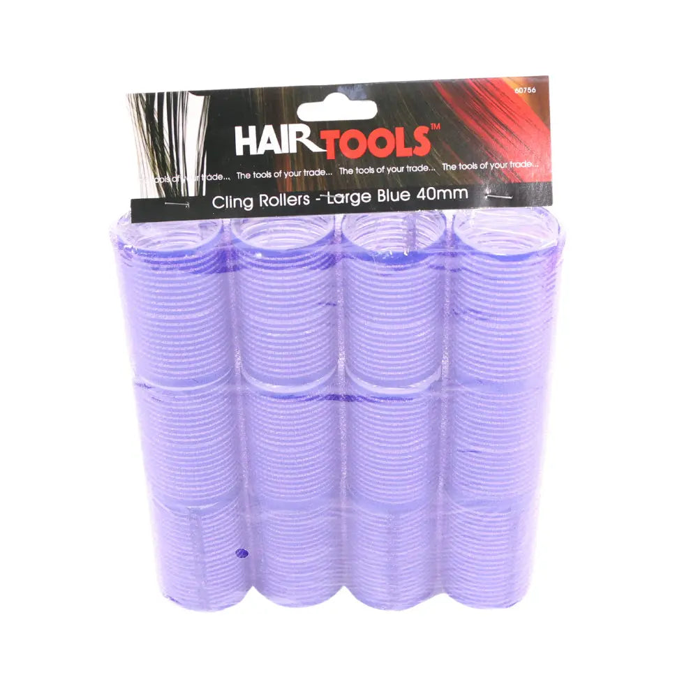 Hairtools - Hair Tools Cling Rollers Various Sizes (12 Packs) - Large Blue 40mm
