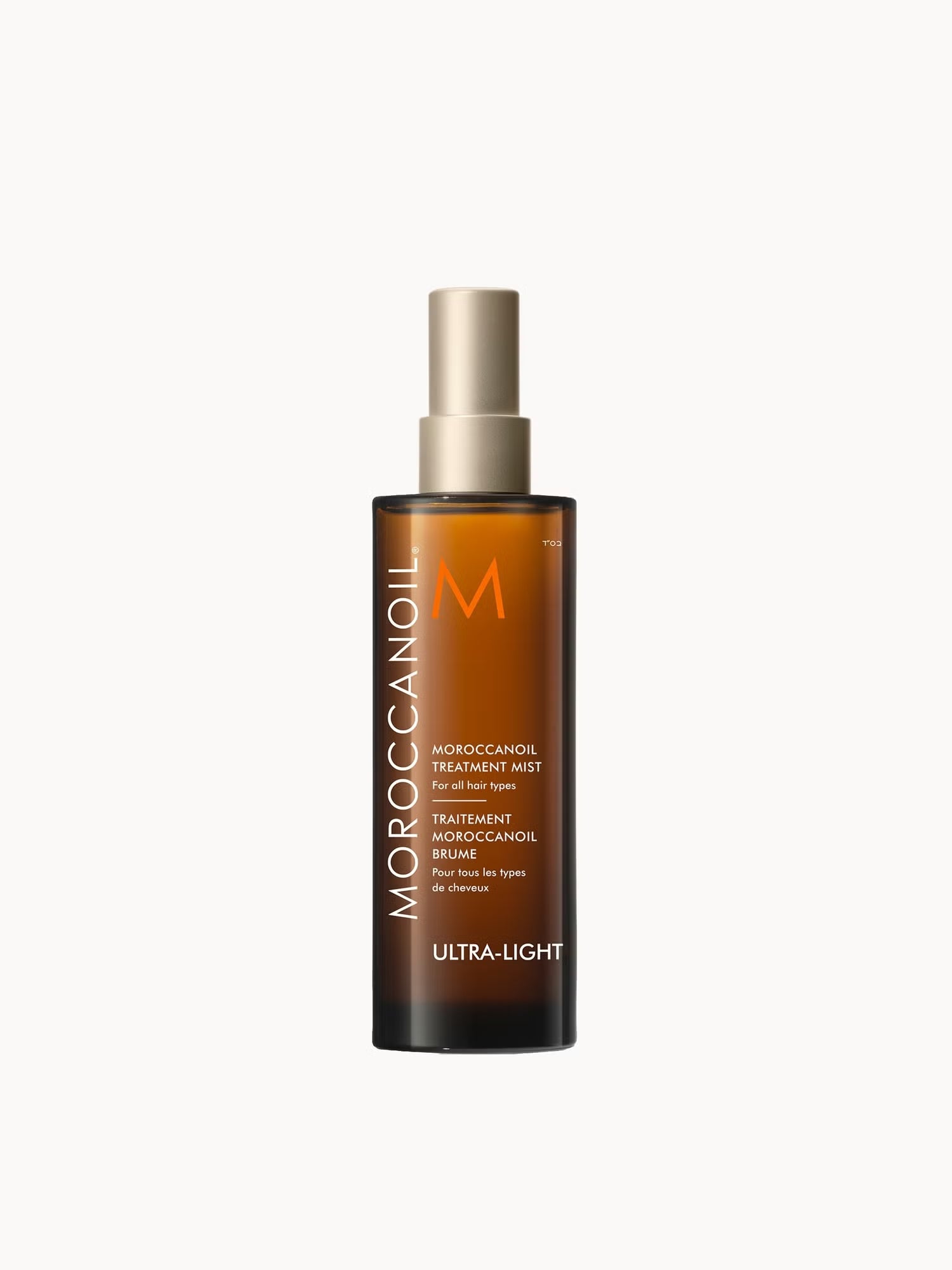 Moroccanoil treatment mist bottle on a white background
