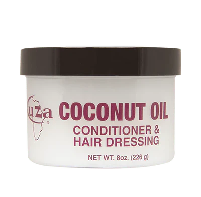 Container of Kuzza Coconut Oil Conditioner & Hair Dressing on a white background
