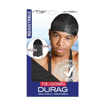 Magic Collection - Black Tie Down Durag
