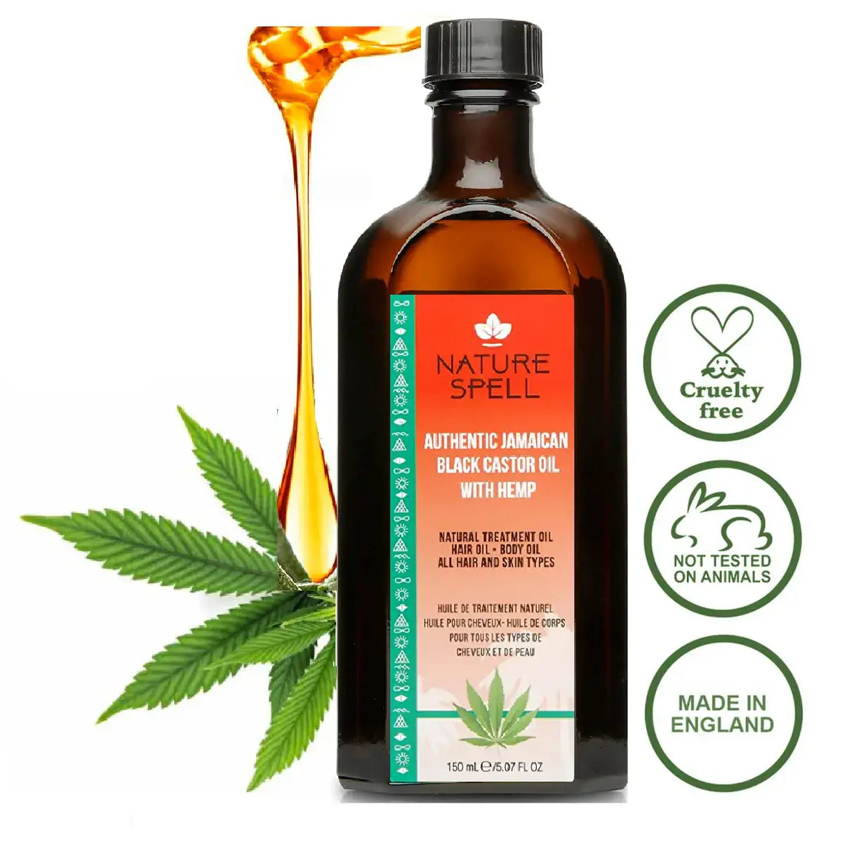 Nature Spell - Jamaican Black Castor Oil With Hemp