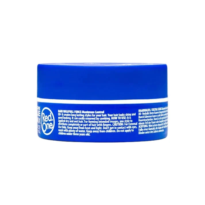 A blue plastic jar of Red One Multi-Layer Hair Color with white text on the label, shown against a plain white background.