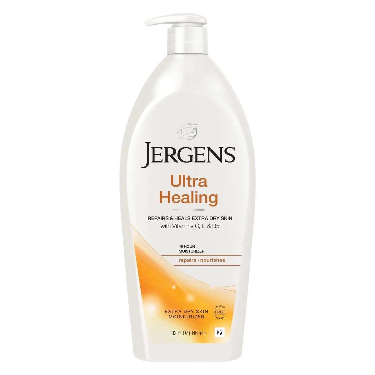 Jergens Ultra Healing lotion bottle on a white background