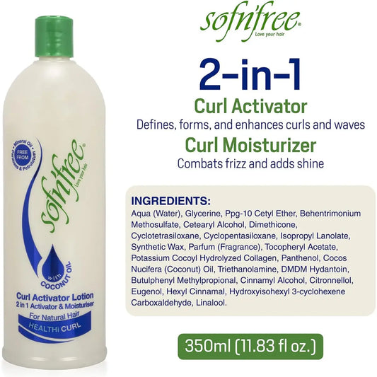 Sofn Free - Curl Activator Lotion 2 In 1 And Moisturizer With Vitamin-E