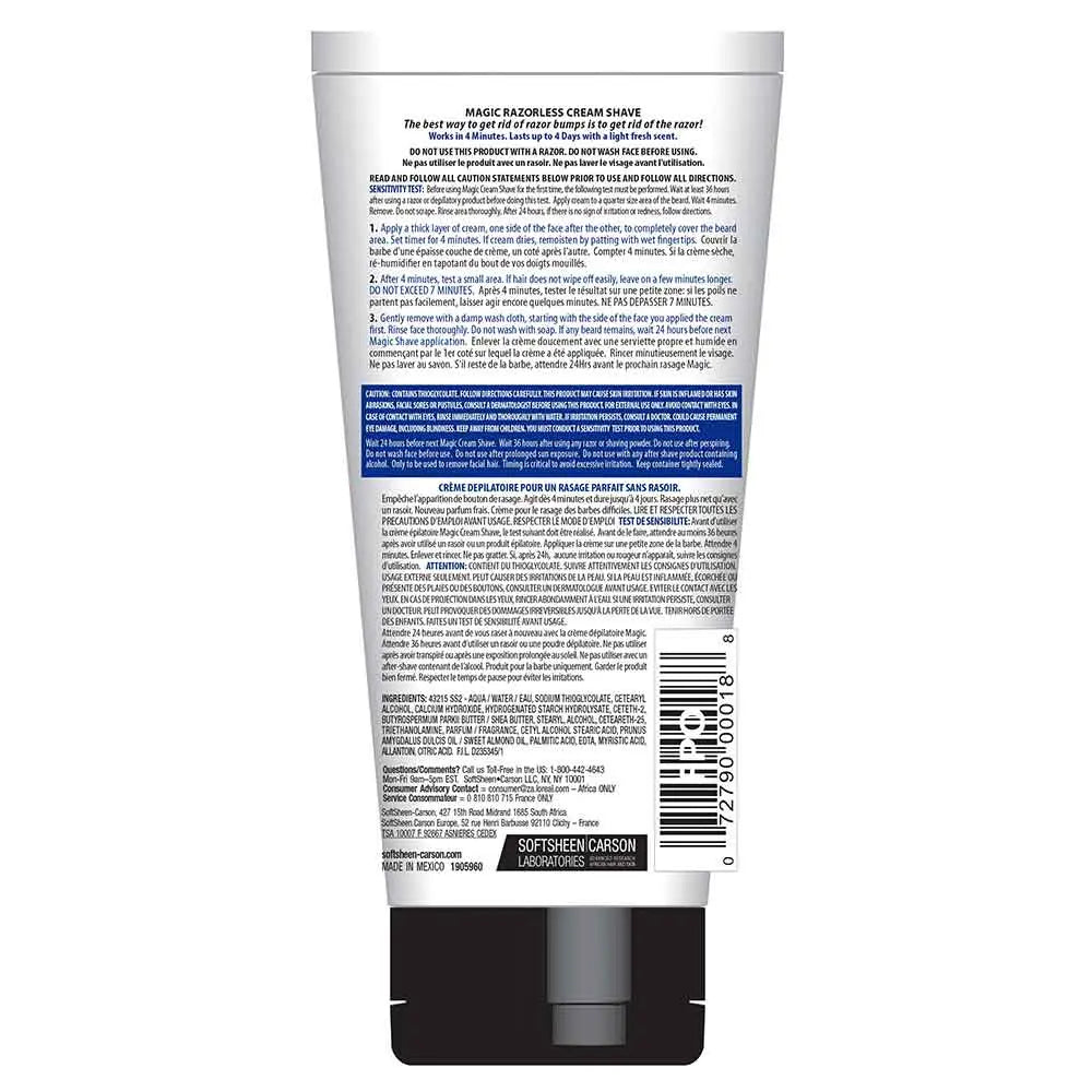 Softsheen Carson - Magic Razorless Cream Shave - Regular Strength Shaving