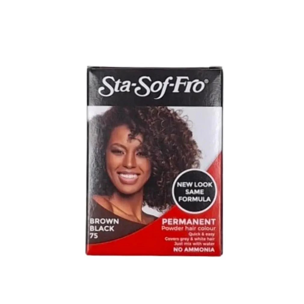 Sta Sof Fro - Sta-Sof-Fro Permanent Powder Hair Colour - Brown Black