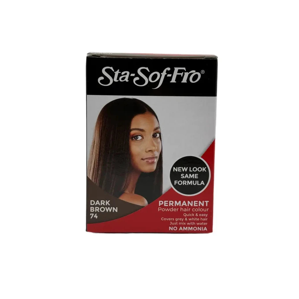 Sta Sof Fro - Sta-Sof-Fro Permanent Powder Hair Colour - Dark Brown