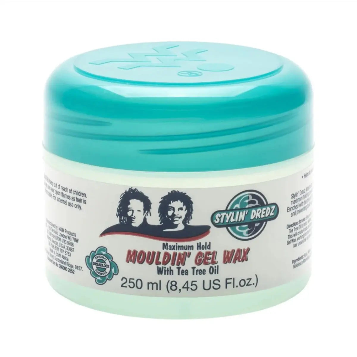 Stylin Dredz - Moulding Strong Maximum Hold Gel Wax With Tea Tree Oil Hair Care For Dreadlocks - 250ml