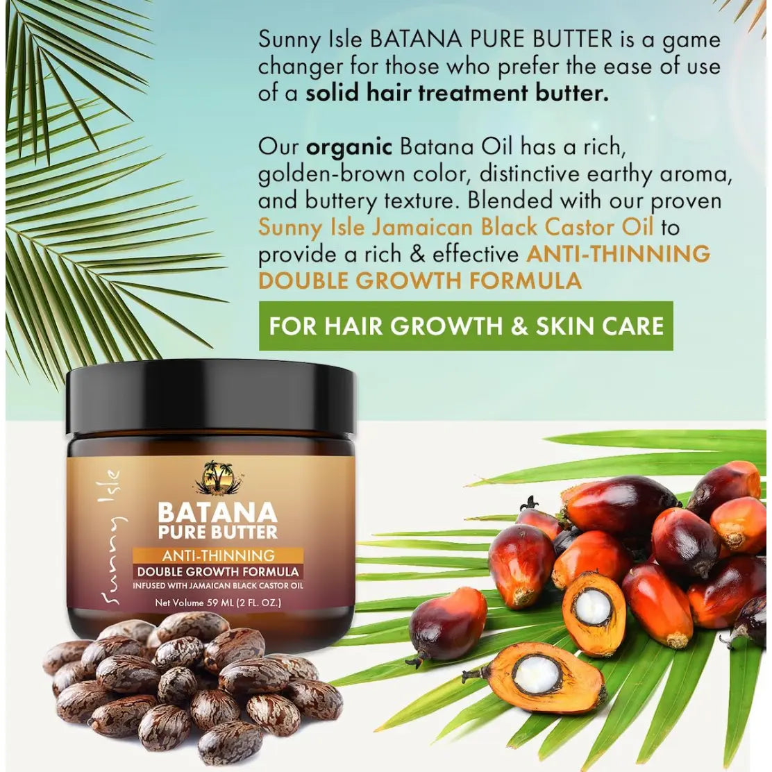 Sunny Isle - Batana Pure Butter Infused With Jamaican Black Castor Oil