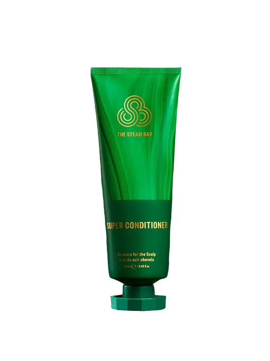 Green tube of 'Super Conditioner' with gold text on a green background