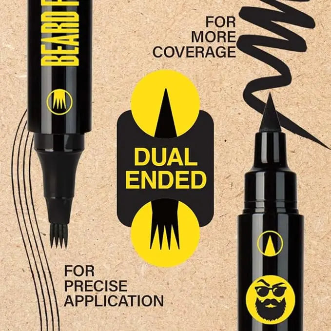 Tyche - Dual Ended Black Beard Filler Pen & Brush