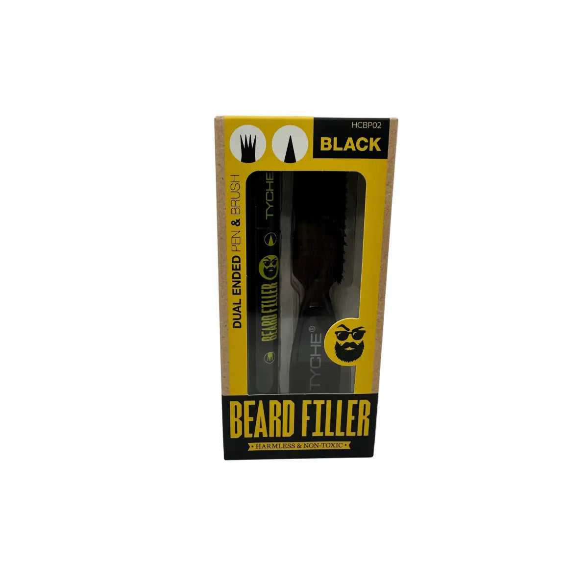 Tyche - Dual Ended Black Beard Filler Pen & Brush