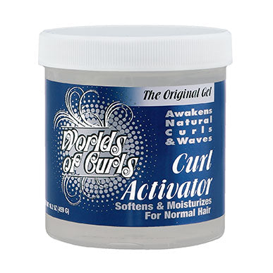 Jar of Worlds of Curls Curl Activator on a white background