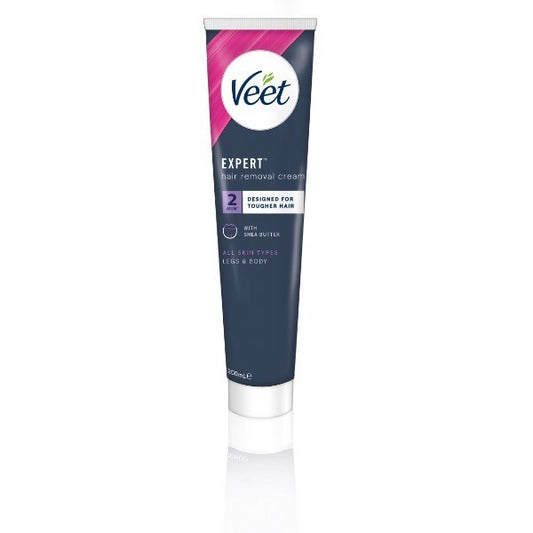 A tube of veet hair removal cream for all skin types
